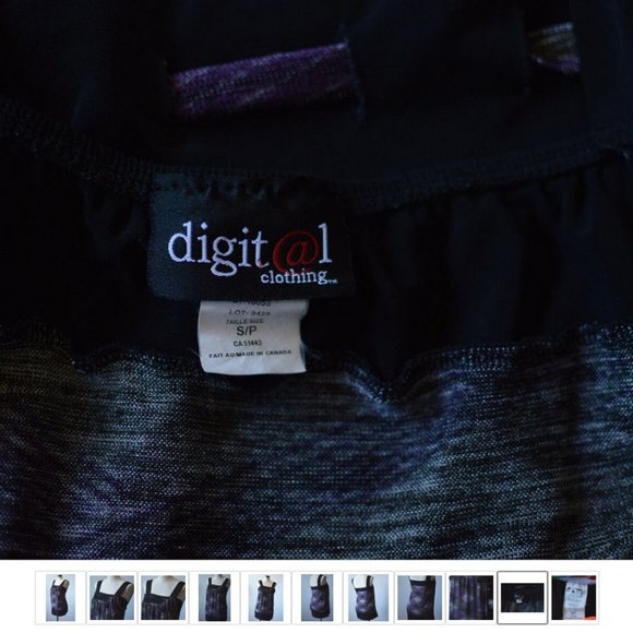 Women Blouse sz S Tie Knot Bow Waistband Made in Canada 🇨🇦 by Digital Clothing - Picture 7 of 8